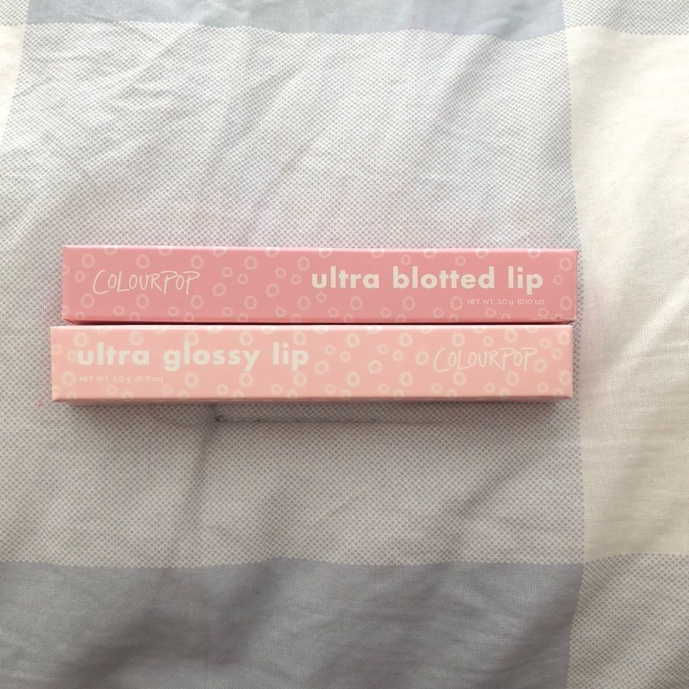 Colourpop Ulta Glossy Lip in My Forte/ Untra Blotted Lip in Vitamin Sea NIB